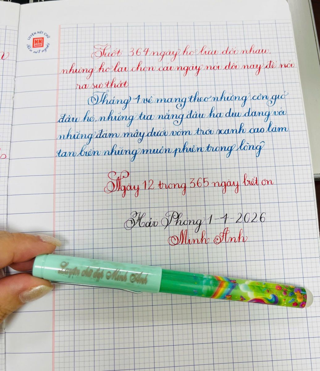 Luyện Chữ Đẹp Minh Anh tại Hải Phòng
