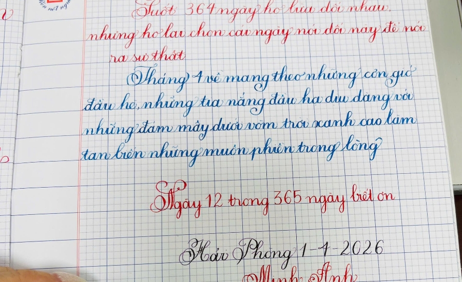 Luyện Chữ Đẹp Minh Anh tại Hải Phòng – Nơi Nuôi Dưỡng Nét Chữ, Rèn Luyện Tương Lai